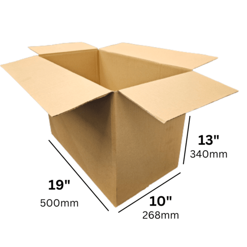 Brown Single Wall 19 x 10 x 13" Cardboard Box (500 x 268 x 340mm)