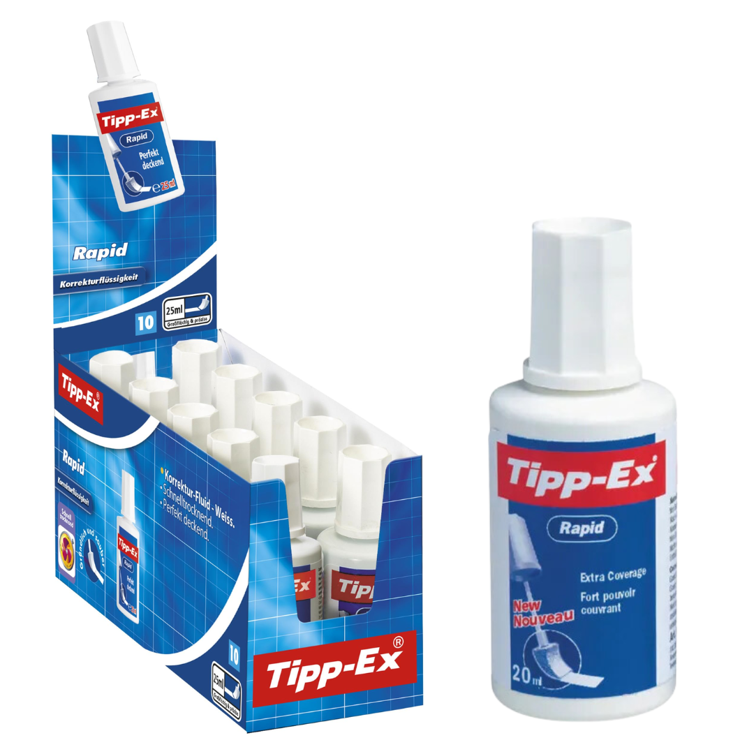 Tipp-Ex Rapid Correction Fluid 20ml (Pack Of 10) 885992