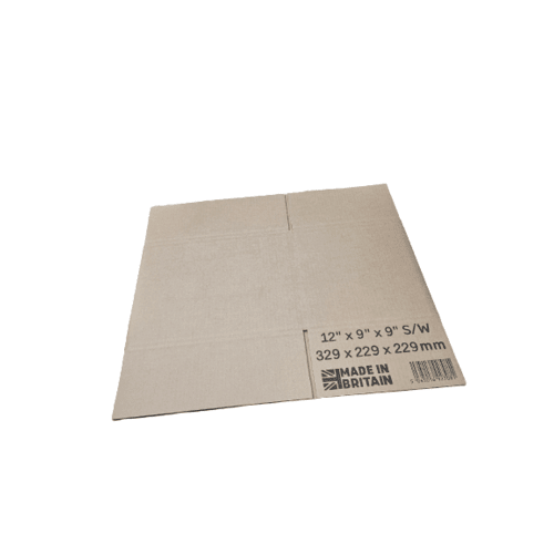 Brown Single Wall 12 x 9 x 9" Cardboard Box (305 x 229 x 229mm)