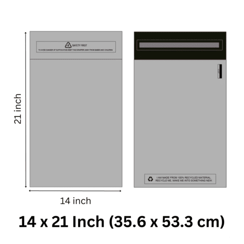 Grey Recycled Mailing Bag 14 x 21 Inch (35.6 x 53.3cm)