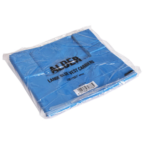 Pharos Industrial Blue Plastic Carrier Bags Large Heavy Duty Vest Carrier  Bags - Eco Friendly Recycled Strong Blue Plastic Bags (500, 11” x 17” x  21”) : : Business, Industry & Science