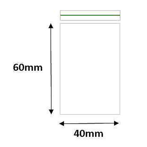 Grip Sealed Plain Resealable Bags - 40mm x 60mm