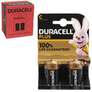 Duracell Plus C LR14 Alkaline Batteries | 2 Pack