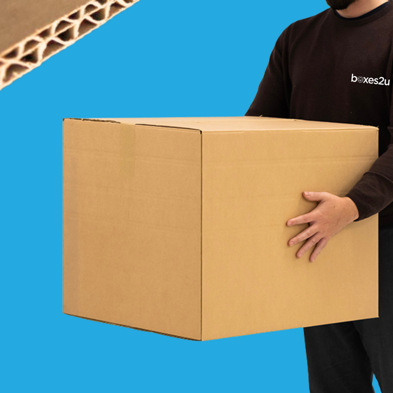 (Pack of 5) Strong Double Wall 610 x 457 x 457mm (24 x 18 x 18") Cardboard Brown Box | Shipping Heavy Goods, Moving House Box, Packing Box and Box for Amazon Shipping Medium Parcel and Amazon FBA