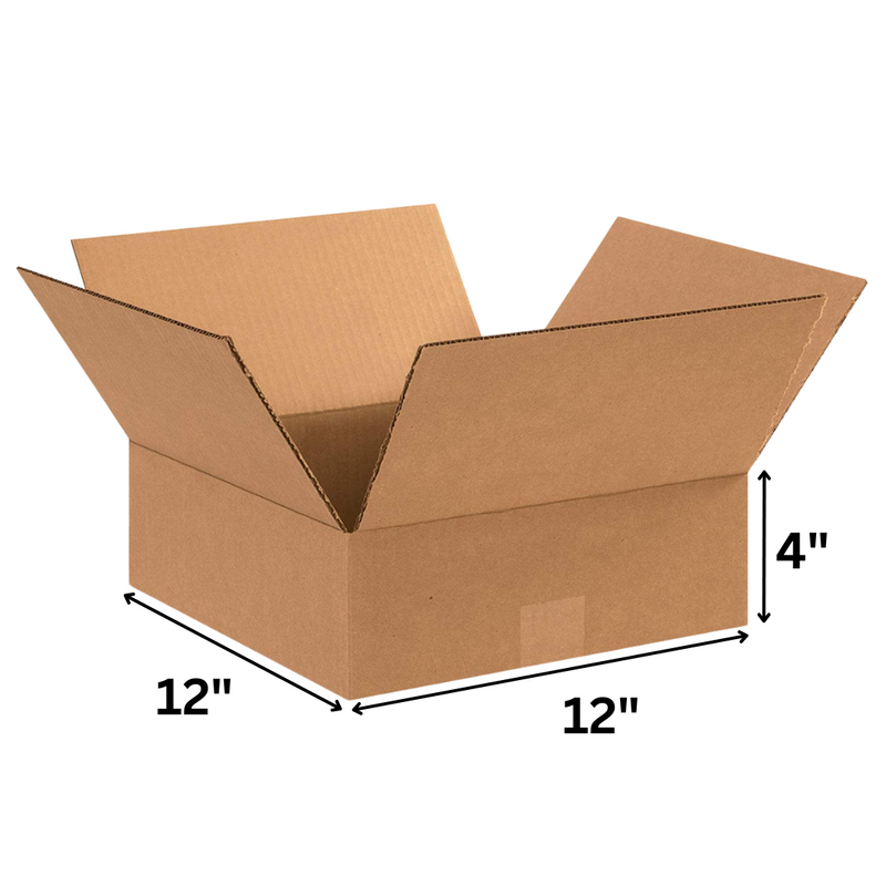 Brown Single Wall 12 x 12 x 4" Cardboard Box (319 x 309 x 105mm)