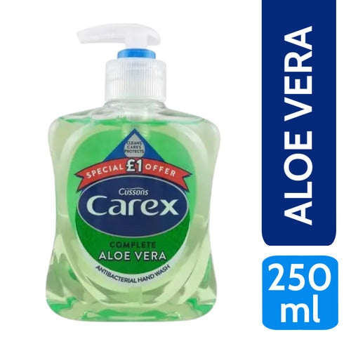 Carex Antibacterial Hand Wash 250ml x 6 | Aloe Vera (PM £1)