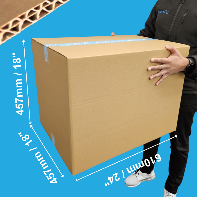 Multidepth Double Wall Cardboard Box - 610 x 457 x 457mm / 24 x 18 x 18"