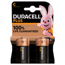 Duracell Plus C LR14 Alkaline Batteries | 2 Pack