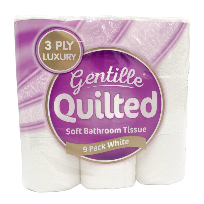 Gentille Quilted 3ply Toilet Rolls White