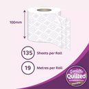 Gentille Quilted 3ply Toilet Rolls White