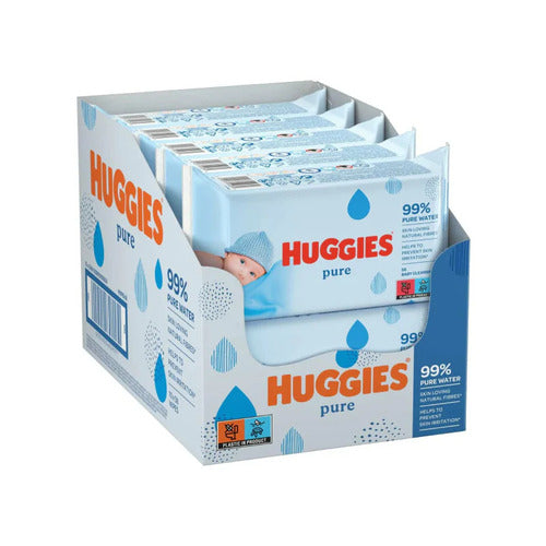 Huggies Pure Baby Wipes 72s x 10 (720 Wipes)