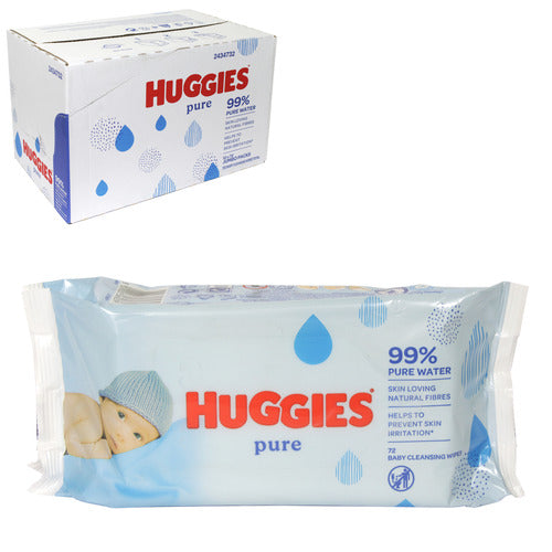 Huggies Pure Baby Wipes 72s x 10 (720 Wipes)