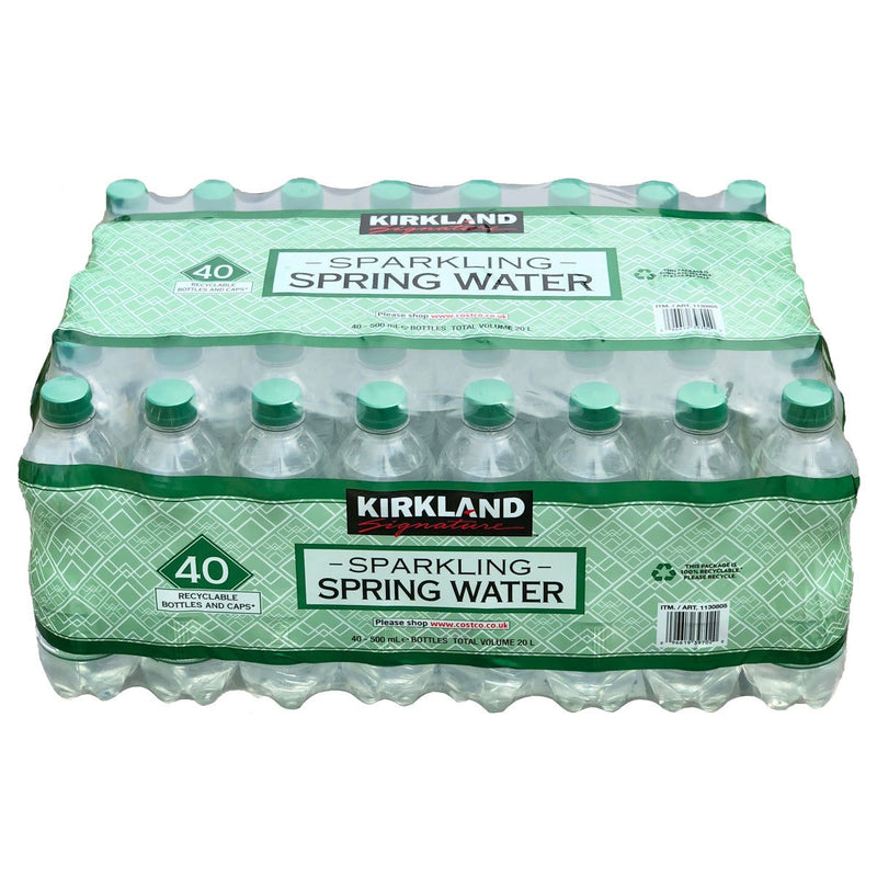 Kirkland Signature Sparkling Spring Water 500ml, 40 Bottles