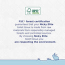 Nicky Elite 3 Ply Quilted Toilet Roll White - 45 Rolls (9pk x 5)