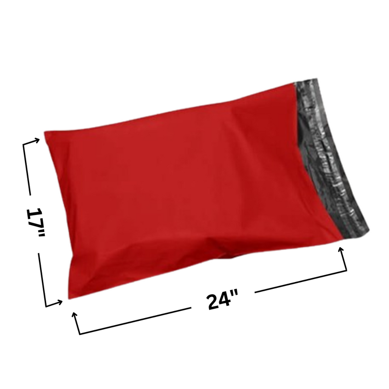 Red Recycled Mailing Bag 17 x 24 Inch (43.2 x 61.0cm)