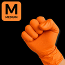 SafeGrip Diamond Grip Heavy Duty 8g Orange Nitrile Gloves (100 Pack)