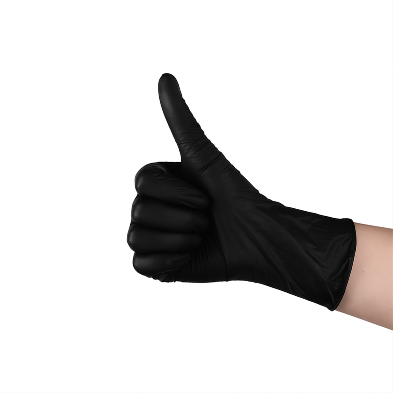 Safetouch Black Nitrile Gloves Powder-Free, Medical Grade | Small (Box of 100)