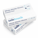 Safetouch White Nitrile Gloves Powder-Free, Medical Grade