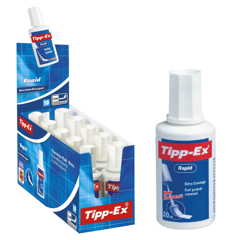 Tipp-Ex Rapid Correction Fluid 20ml - Pack of 10