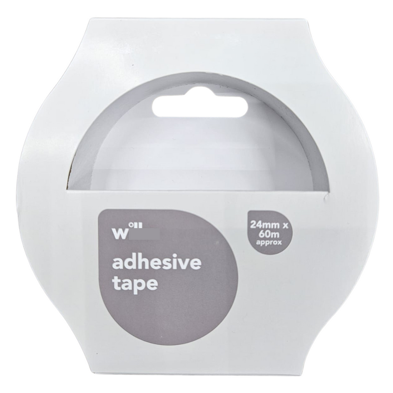 Wilko Clear Adhesive 24mm x 60m Packing Tape (1 Inch)