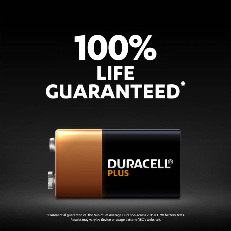 Duracell Plus 9V 6LR61 Alkaline Batteries | Single