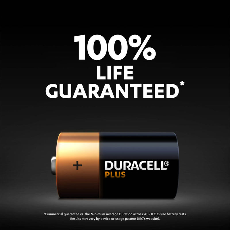 Duracell Plus C LR14 Alkaline Batteries | 2 Pack