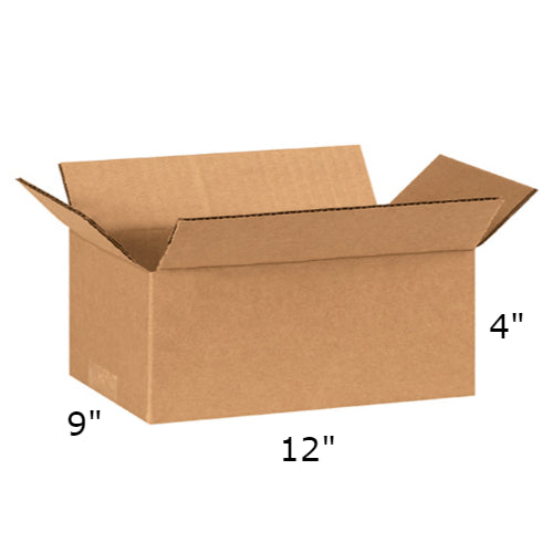 Brown Strong Cardboard 12 x 9 x 4" Size, Small Parcel Mailing Box
