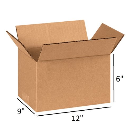 Brown Single Wall 12 x 9 x 6" Cardboard Box (305 x 229 x 152mm)