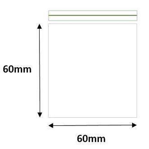 Grip Sealed Plain Resealable Bags - 60mm x 60mm