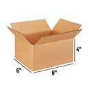 Brown Single Wall 8 x 6 x 4" Cardboard Box (203 x 152 x 102mm)