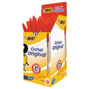 BIC Cristal Original Ballpoint Red Pens, Pack of 50