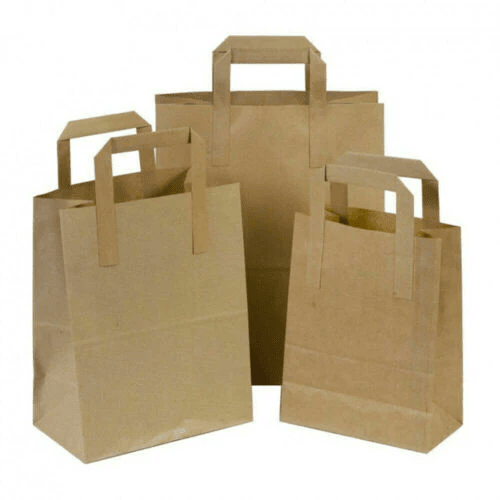 Durakraft SOS Brown Paper Bags with Flat Handles