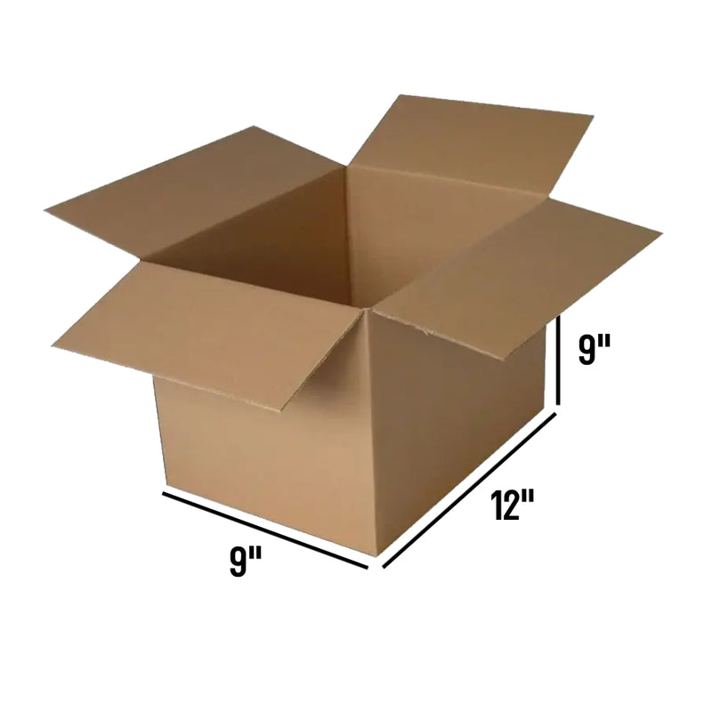Box Wide 9 Brown Single Wall 12 x 9 x 9
