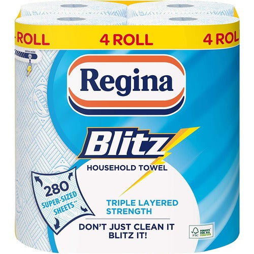 Regina Blitz 3ply Kitchen Roll - 4 Rolls