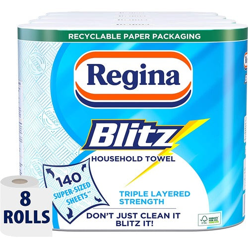 Regina Blitz 3ply Kitchen Roll - 8 Rolls