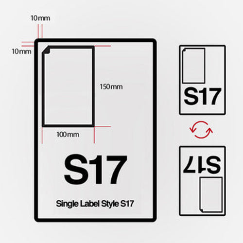 (S17) Single Integrated Label for 6" x 4" Shipping Labels
