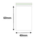 Grip Sealed Plain Resealable Bags - 40mm x 60mm