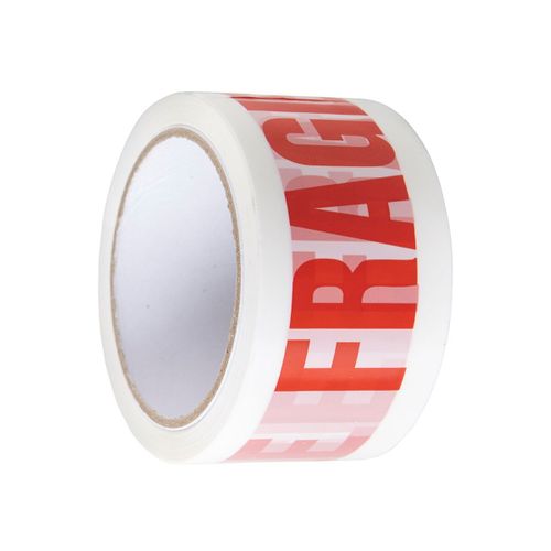 Fragile Acrylic 48mm x 92m (100 Yards) White Packaging Tape